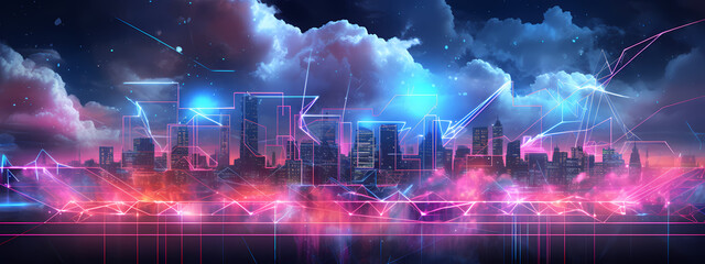 Neon Cloud Nexus: Illuminating the Digital Skyline