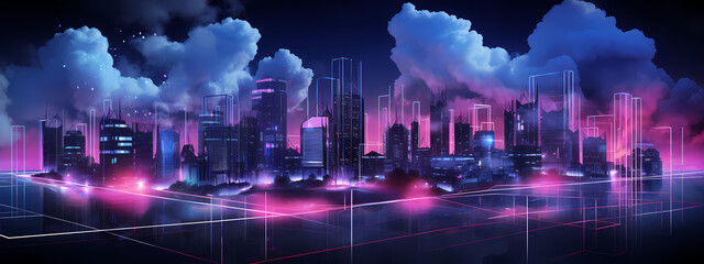 Neon Cloud Nexus: Illuminating the Digital Skyline