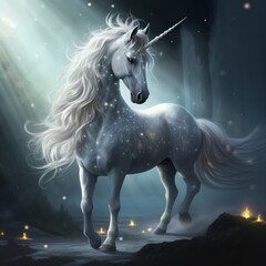 A unicorn is a mythical creature that is often profound Ai generated art