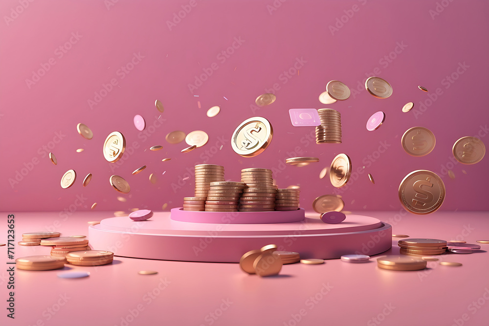 Poster minimal cartoon notification bell via app smartphone bill online payments credit card concept. money