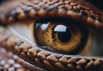 Fotobehang Close up of an eye of a snake © ArtisticLens