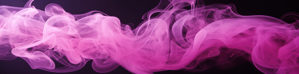 Obraz premium Purple smoke on black background. Abstract background, Ai Generated