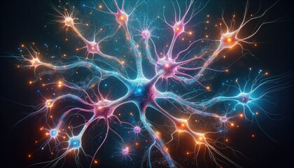 Fototapeta na wymiar Neural Network Synapse Visualization