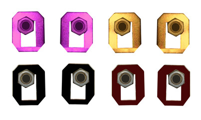 Holders for a picture or piece of furniture , a hanging shelf on isolated transparent background