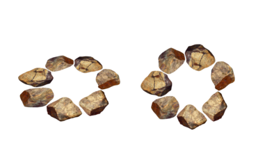 Stone fence tree on isolated transparent background