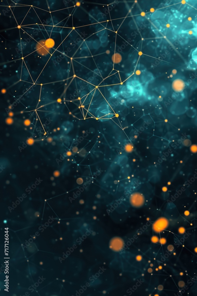 Poster abstract background with connecting dots and lines. connection structure.