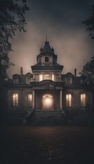 haunted house in the woods