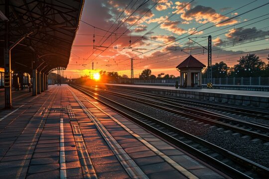 railway station,train travelling concept