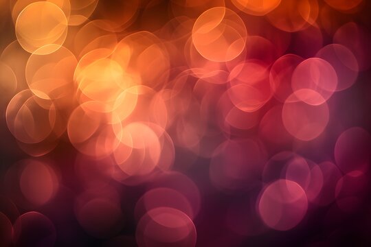 Abstract Bokeh Light Background in Warm Tones