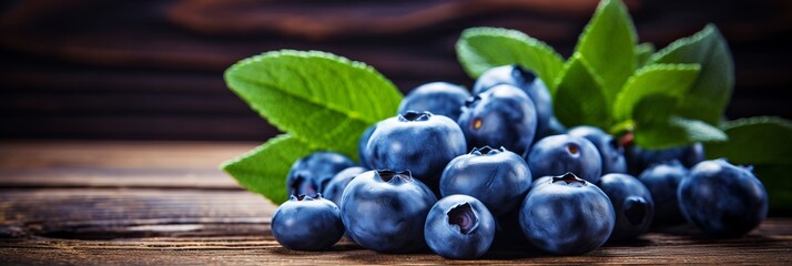 Delicious juneberries background banner for fresh and healthy summer vibes with ripe juicy berries