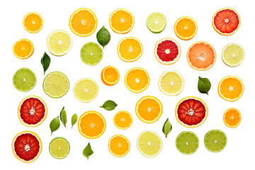  Set of Lemons on transparent background, isolated, png