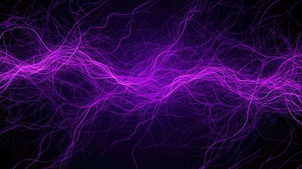 Abstract purple energy lines on a black background
