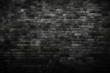 Fototapeta na wymiar Abstract Black brick wall texture for pattern background. wide panorama picture.