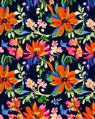 Flower, Plant And Butterfly Pattern