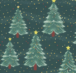 Fototapeta premium Christmas tree background. New year pattern design. Colorful backdrop. Beautiful winter wallpaper. Christmas card design. New year flyer 
