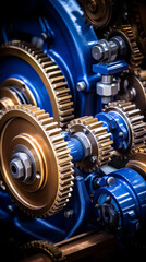 Precision Gears in Machinery Close-Up