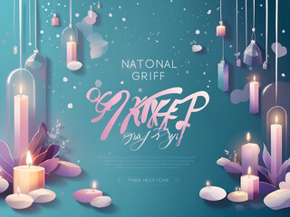 National Grief Awareness Day background template design. Holiday concept. background designs.