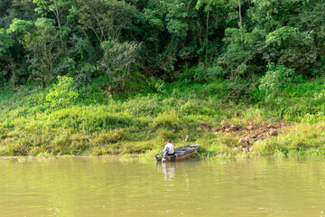 person in the river