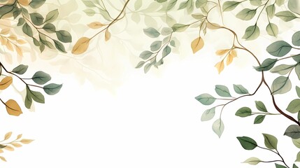 seamless background picture with leaf pattern, leaves, trees, tree branches