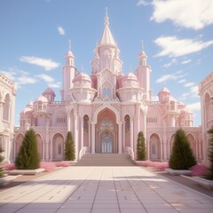 Fototapeta na wymiar 3d rendering of a luxury palace