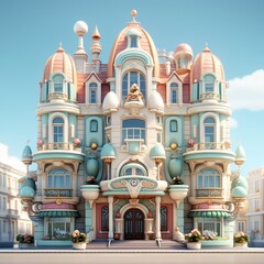 Obraz premium 3d rendering of a luxury palace