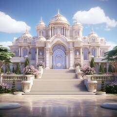 3d rendering of a luxury palace
