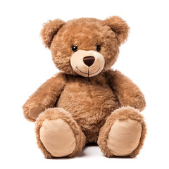 Obraz premium kids toy brown teddy bear on white background
