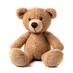 kids toy brown teddy bear on white background