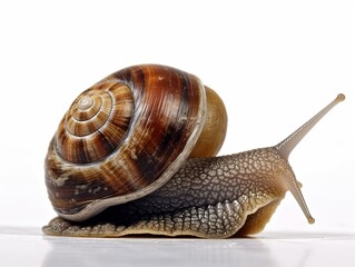 snail on white background
