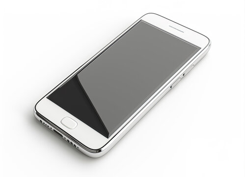A high-resolution image showcasing a modern, sleek smartphone with a large display, isolated against a clean white background. Ideal for technology and communication themes.
