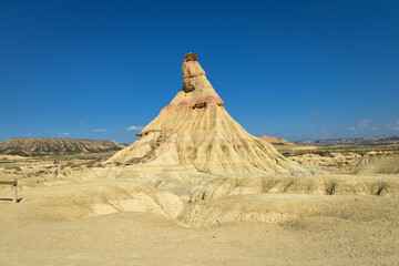 formation rocheuse des Les Bardenas Reales dans le déseert de Navarre en Espagne