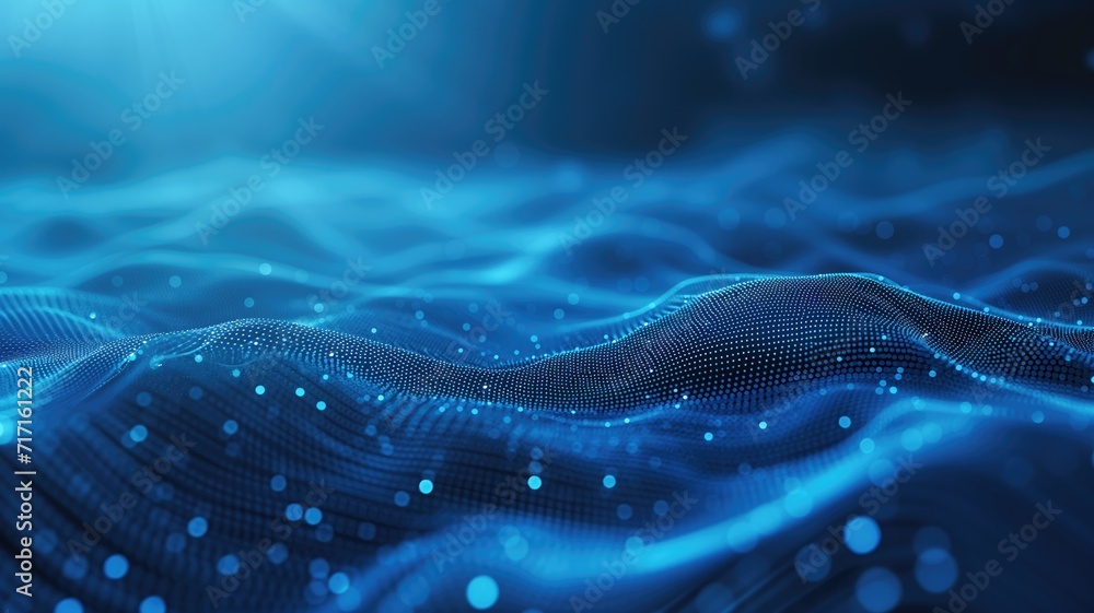 Poster digital blue waves with particle mesh network