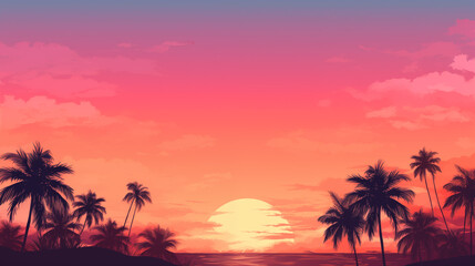 Fototapeta na wymiar Tropical sunset gradient texture