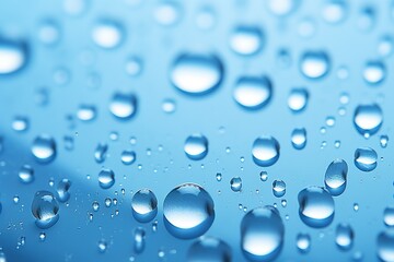 Water drops on a blue background, Ai Generated