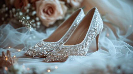stylish elegant heels with bow