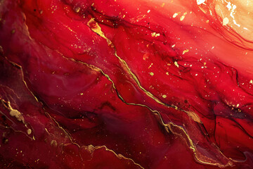 texture abstract red deep red fire red transparent and gold nature ink color