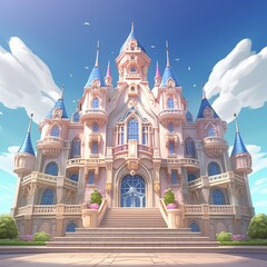 Obraz premium 3d rendering of a castle 