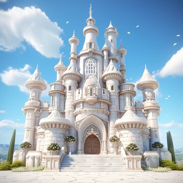3d rendering of a castle
