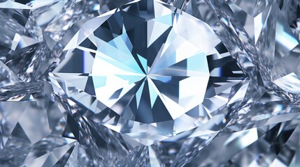 diamond close up as nice luxury background (high resolution 3D image).Diamond. Beautiful Diamond Texture. Gem. Gemstone. Background With a Copy Space. Brilliant. 