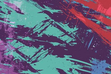 Vibrant grunge texture in green, red-violet, and blue-violet, a must-have for extreme sport enthusiasts - racing, cycling, football, motocross, travel. Excellent for backdrop, wallpaper, poster, banne