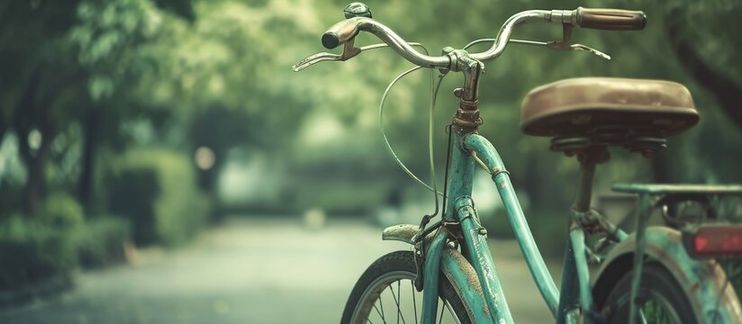 Vintage bicycle images with a soft focus and vintage filter effect.