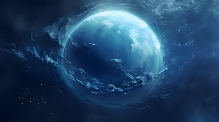 Amazing close-up of the planet Neptune - obrazy, fototapety, plakaty