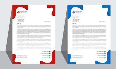  Letterhead design for company and business etc. Letterhead design with two color variation.