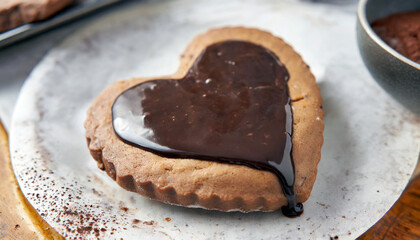 Heart-shaped Chocolate Cookies