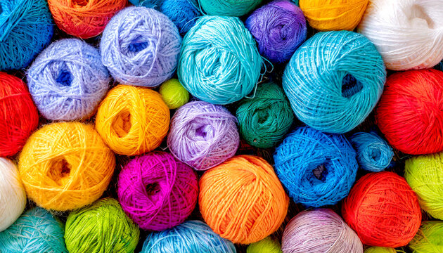 Verschiedene bunte Farben Wolle 