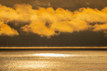 Clouds over the Puget Sound in the Morning