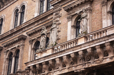architectural elements, balcony of an ancient building