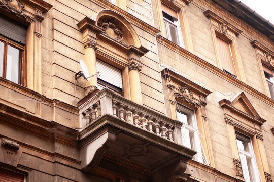 architectural elements, balcony of an ancient building