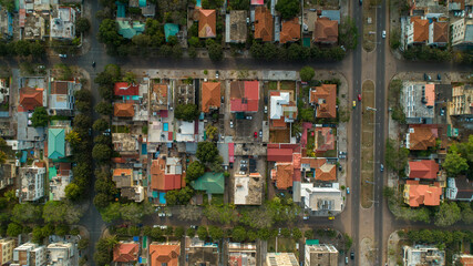 Drone view of the City of Maputo in Mozambique Africa 