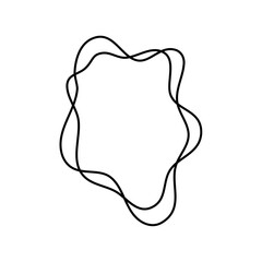 Obraz premium Contour curved line Design Element 